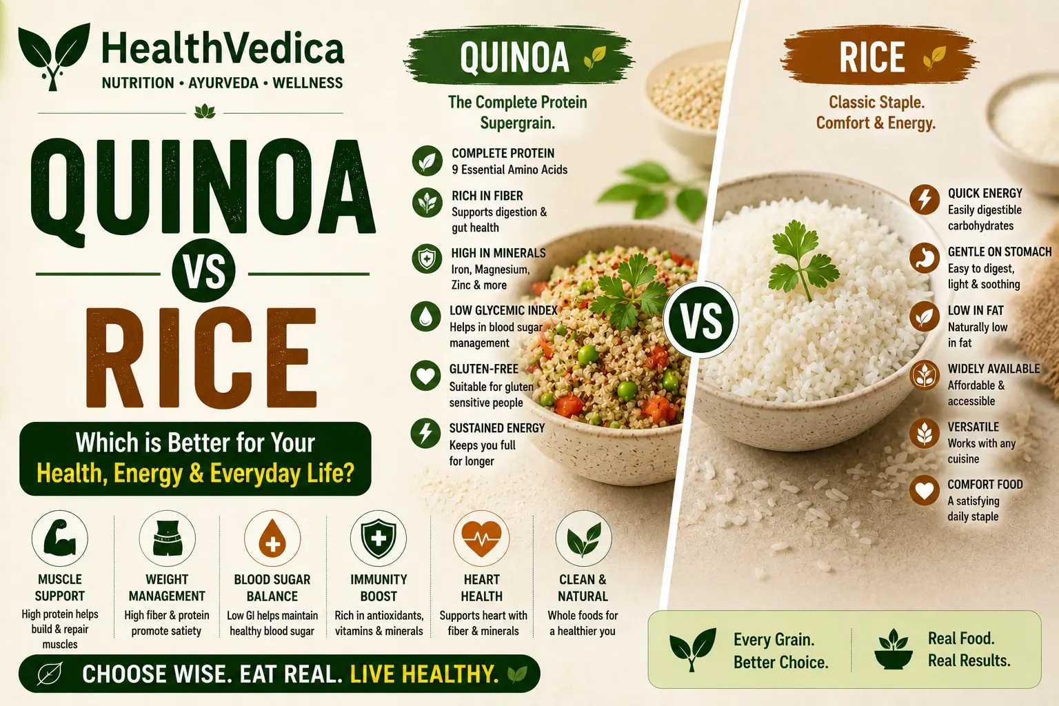 Quinoa vs Rice Comparison