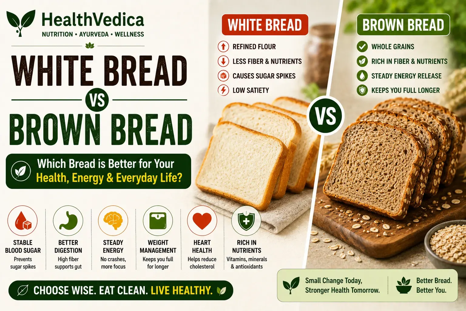 White Bread vs Brown Bread Comparison