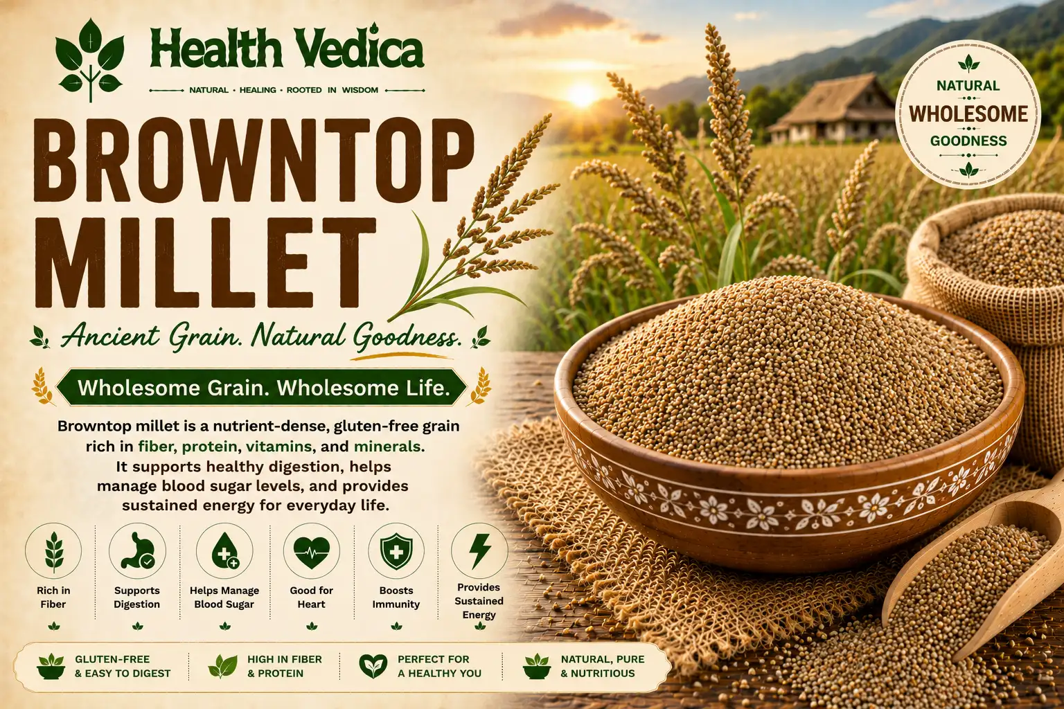 Browntop Millet (Korale / Andu Korralu)