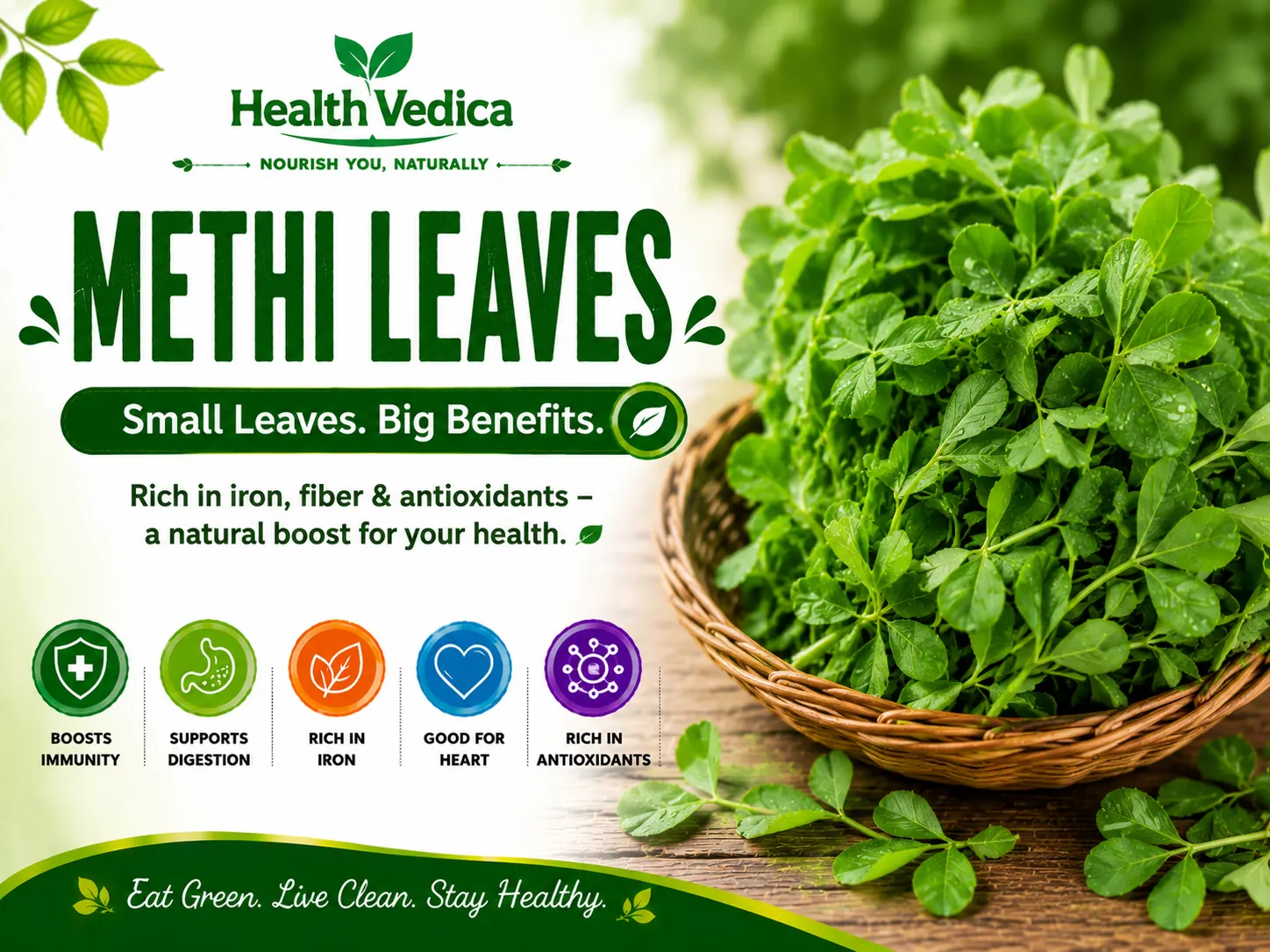 Methi Leaves (Fenugreek Leaves)
